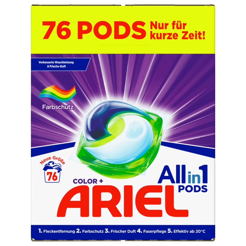 Ariel Colorwaschmittel All-in-1 Pods 2kg, 76WL